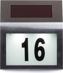 Solární LED lampa na domovní číslo