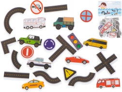 Pěnové puzzle do vany s motivem města