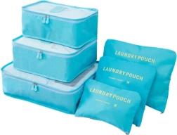 Cestovní organizér 6 kusů modrý
