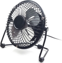 USB stolní ventilátor 4" černý