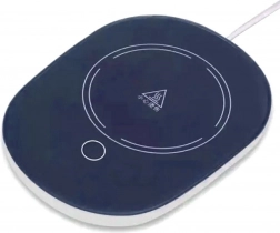 Elektrický ohřívač na hrnek, modro-bílý