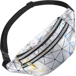 ledvinka voděodolná silver s duhovým prošíváním