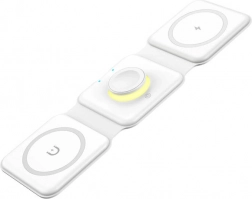 Magnetická bezdrátová nabíječka Essager 3v1 15W bílá