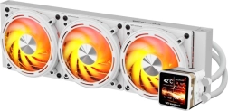 DarkFlash Explore DE360 bílý 360mm aio vodní chladič cpu s ips displejem a argb