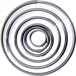 Sada vykrajovátek na sušenky z nerezové oceli – kruhy 1,3–5,2 cm, 5 ks