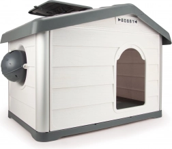 Loboo SMARTKAVE antracitový domek pro psy a kočky se sedlovou střechou