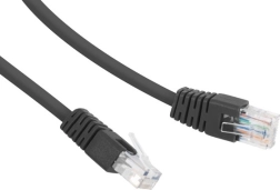 Síťový patch kabel cat 6 utp 2 m černý