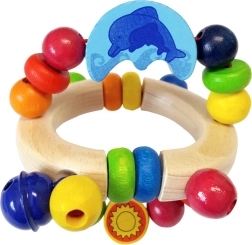 Dřevěné chrastítko s delfínem