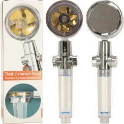 Sprchová hlavice se zlatou turbínou