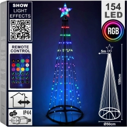 Svítící vánoční stromek LED 150 cm, 154 LED