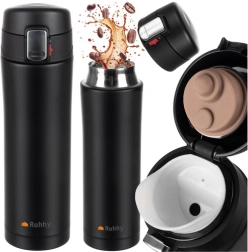Termohrnek RUHHY 440 ml s pojistkou, černý