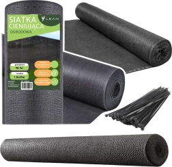 Šedá stínící síť na plot 1,5 m x 25 m