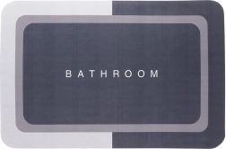 Protiskluzová koupelnová předložka 59 × 39 cm, šedá