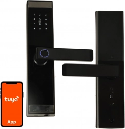 Elektronický chytrý zámek na dveře s klávesnicí, čtečkou otisků a Bluetooth