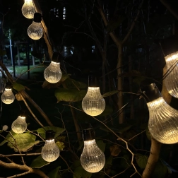 Solární zahradní girlanda STRIPES 10 LED teplá bílá 3,8 m