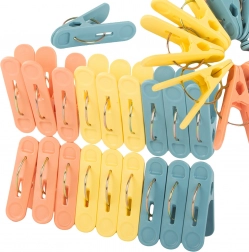 Plastové kolíčky na prádlo, 18 ks, extra pevné, vícebarevné