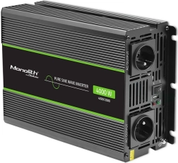 Měnič napětí Qoltec Monolith 24 V na 230 V, čistý sinus, 2000 W (špičkově 4000 W)
