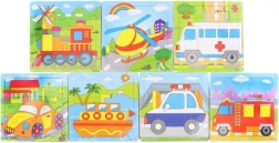 Dřevěné puzzle auto – 9 dílků