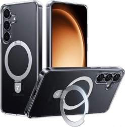 Pouzdro na telefon Torras Ostand Series pro Samsung S25 průhledné