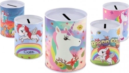 Kovová pokladnička s motivem jednorožce