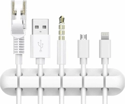 samolepicí organizér na kabely – bílý