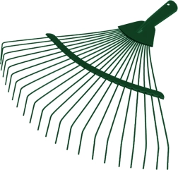 Zahradní vějířové hrábě na listí 36 cm, kovové bez násady
