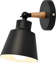 Nástěnná lampa loft černá matná