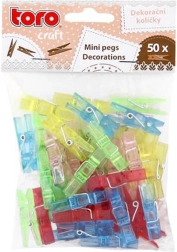 Plastové mini kolíčky TORO 50 ks