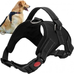 Bezuciskové psí postroje M, černé