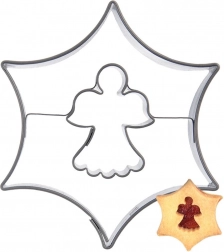Vykrajovátko na cukroví hvězda s andílkem 5,5 cm