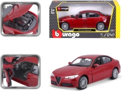 Kovový model auta Bburago 1:24 Alfa Romeo Giulia červená