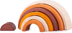Dřevěná skládací duha přírodní Bigjigs Baby