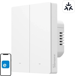 Sonoff m5 matter chytrý nástěnný vypínač 2kanálový do rámečku