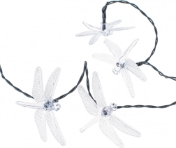 Solární zahradní světýlka vážky 6,5 m, 30 LED, multicolor