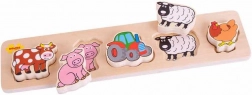 Bigjigs Baby dřevěné puzzle farma