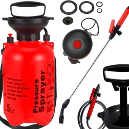 Tlakový zahradní postřikovač 5 l s dlouhým kopím a popruhem