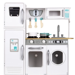 Velká bílá dřevěná dětská kuchyňka ecotoys