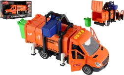 Popelářské auto se světlem, zvukem a popelnicí 30 cm