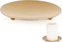 Kovová zlatá podložka pod svíčky 12 cm