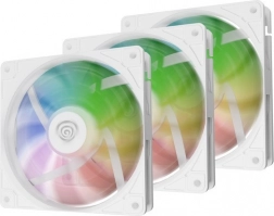 sada tří ventilátorů genesis oxal 120 argb bílá