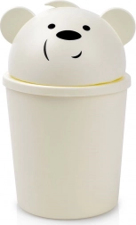 Koš na odpadky s medvídkem 1,5 l, krémový