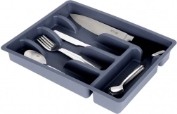 Šedý organizér na příbory do zásuvky 36 × 25,5 cm