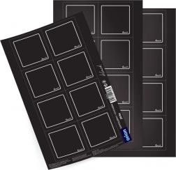 Samolepicí štítky na sklenice černé 24 ks