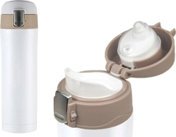 Termohrnek 450 ml bílý s tlačítkovým víčkem