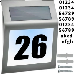 Solární světelný číslo domu