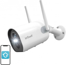 Bezdrátová venkovní Wi‑Fi kamera ieGeek ZS‑GX2S bílá 2K, baterie 5200 mAh