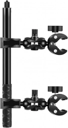 Držák na motorku a kolo PULUZ se dvěma svorkami a teleskopickou selfie tyčí 150 cm