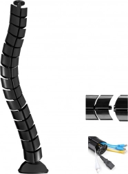 Organizér kabelů na stůl MACLEAN černý