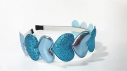 Čelenka srdíčka – modrá