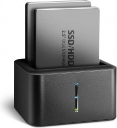 Mini dokovací stanice Axagon pro 2x 2.5" SATA SSD/HDD s funkcí klonování